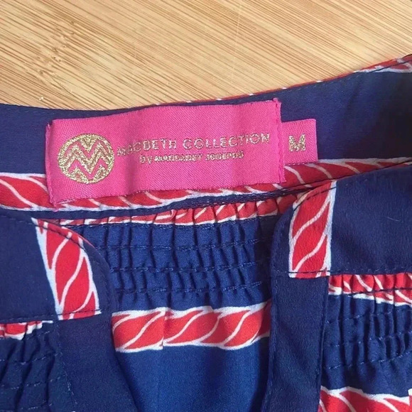 Macbeth Collection Red, White, and Blue Sleeveless Top size Medium - Picture 6 of 9